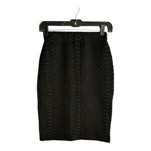 My Tribe Black Quilted Pull On Pencil Skirt Size Small
